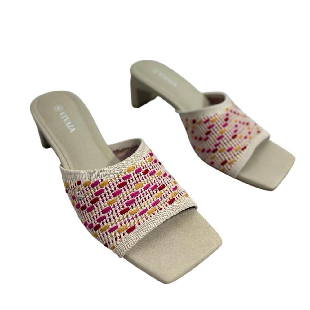 VIVAIA Juliet Pro Square-Toe Block Heel Sandals Size 37 = US Size 6.5-7 - Picture 4 of 8